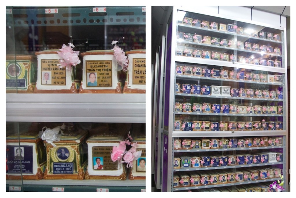 Mini graves inside the church.