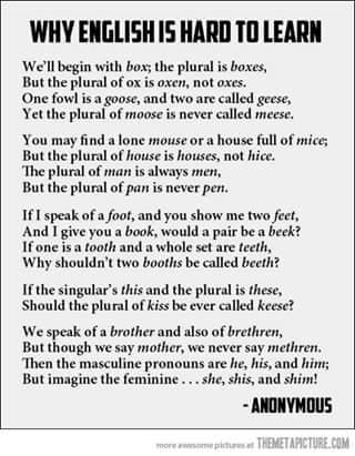 Why English is hard to learn